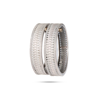 92.5 Silver mesh Kada Pair