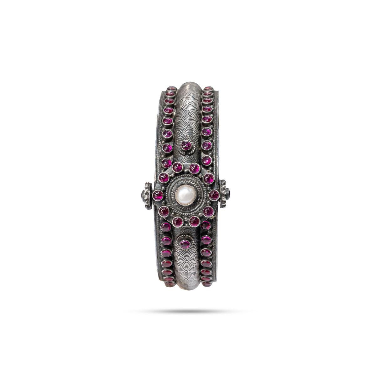 925 Silver Ruby Pearl Kada