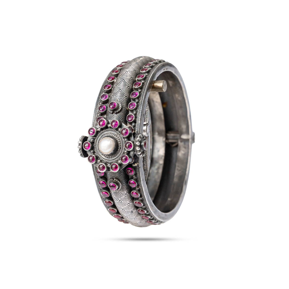 925 Silver Ruby Pearl Kada