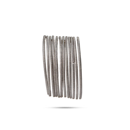 925 Silver 12-Piece Bangle Set