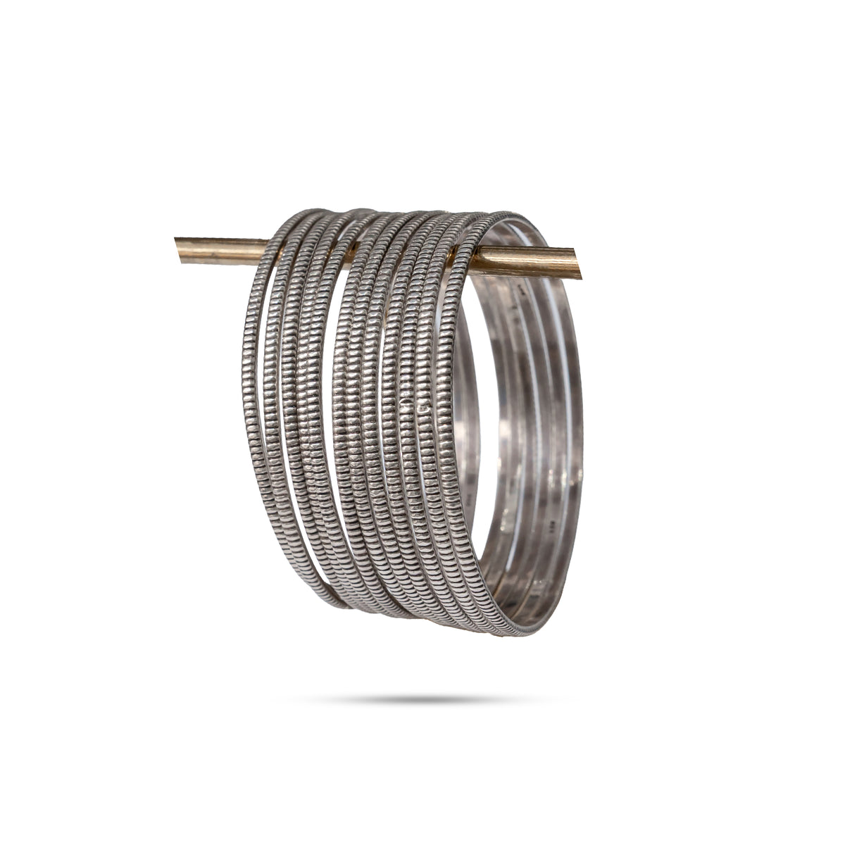 925 Silver 12-Piece Bangle Set