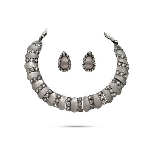 925 Silver Tribal Collar Set
