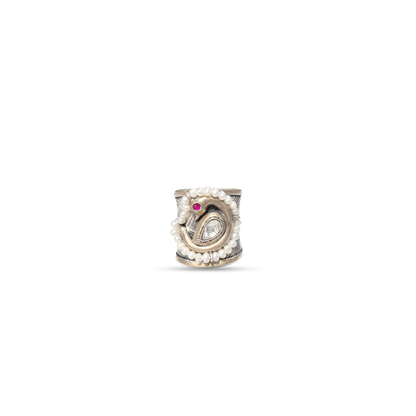 92.5 Silver Swan Pearl Ring