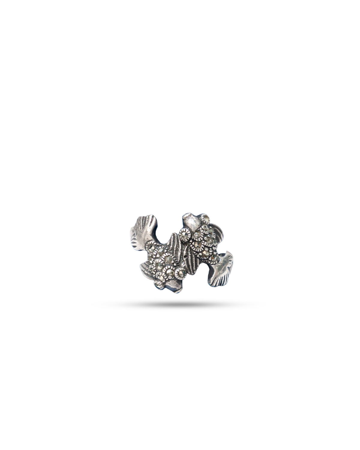 925 Silver Twin Fish Ring
