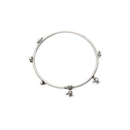 925 Silver Ghungroo Rigid Anklet
