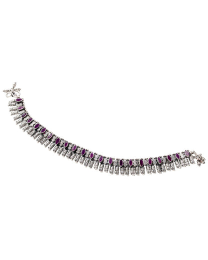 92.5 silver traditional Anklet pair