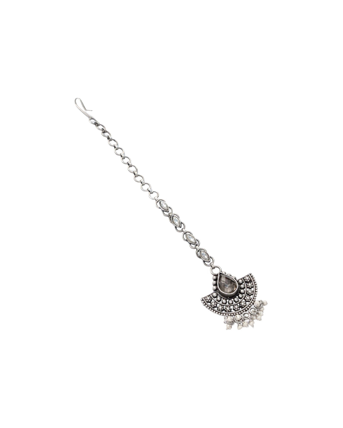 925 Silver Crescent Maangtika