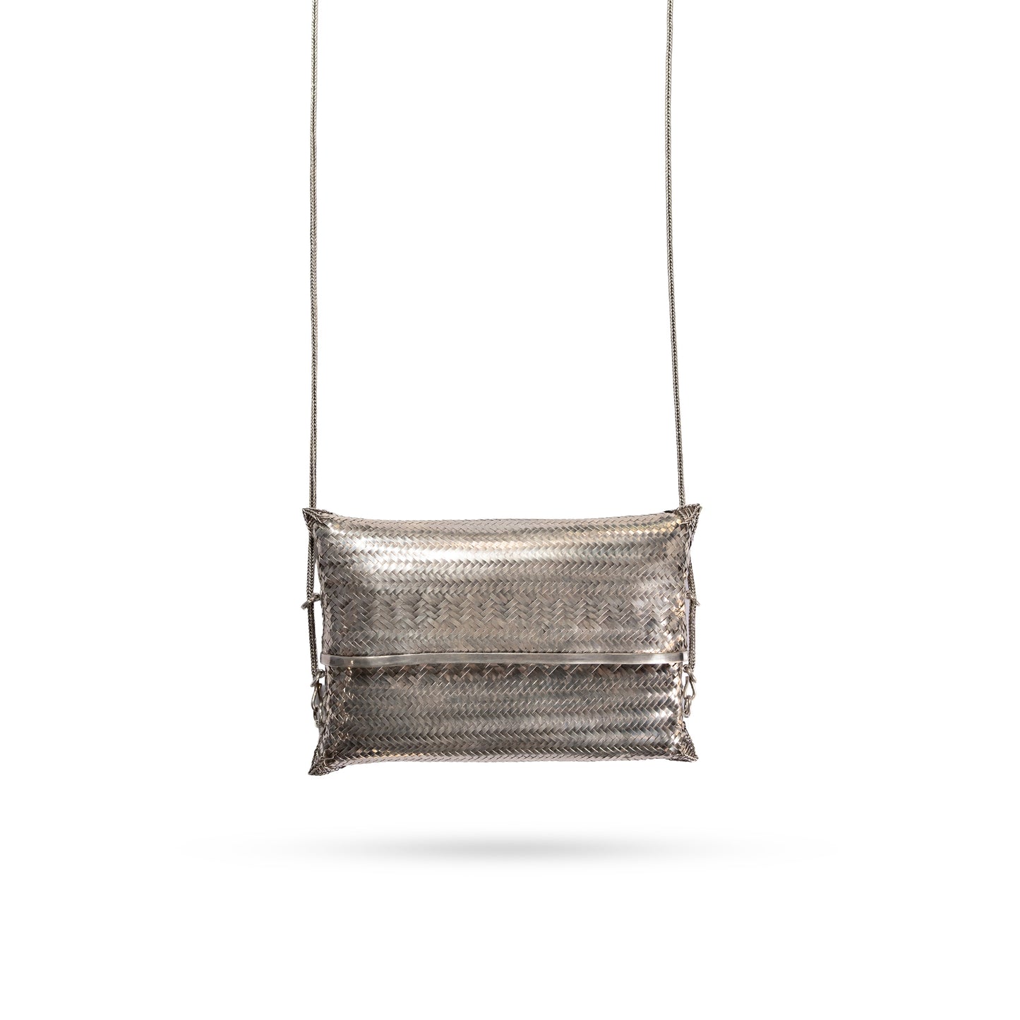 925 Sterling Silver Woven Sling Purse