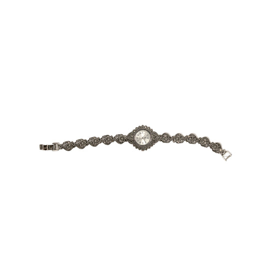 925 Silver Vintage Marcasite Watch