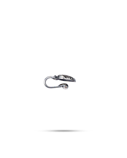 925 Silver Fluted Leaf Nose Pin