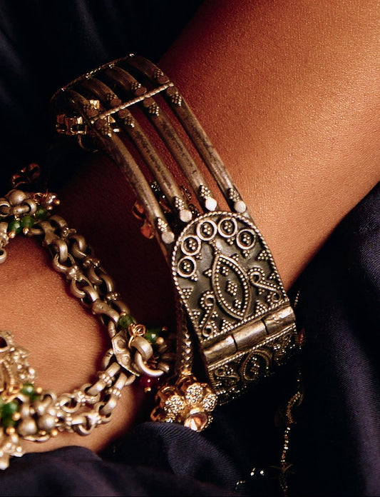 Vintage 925 Silver Bangle for Women