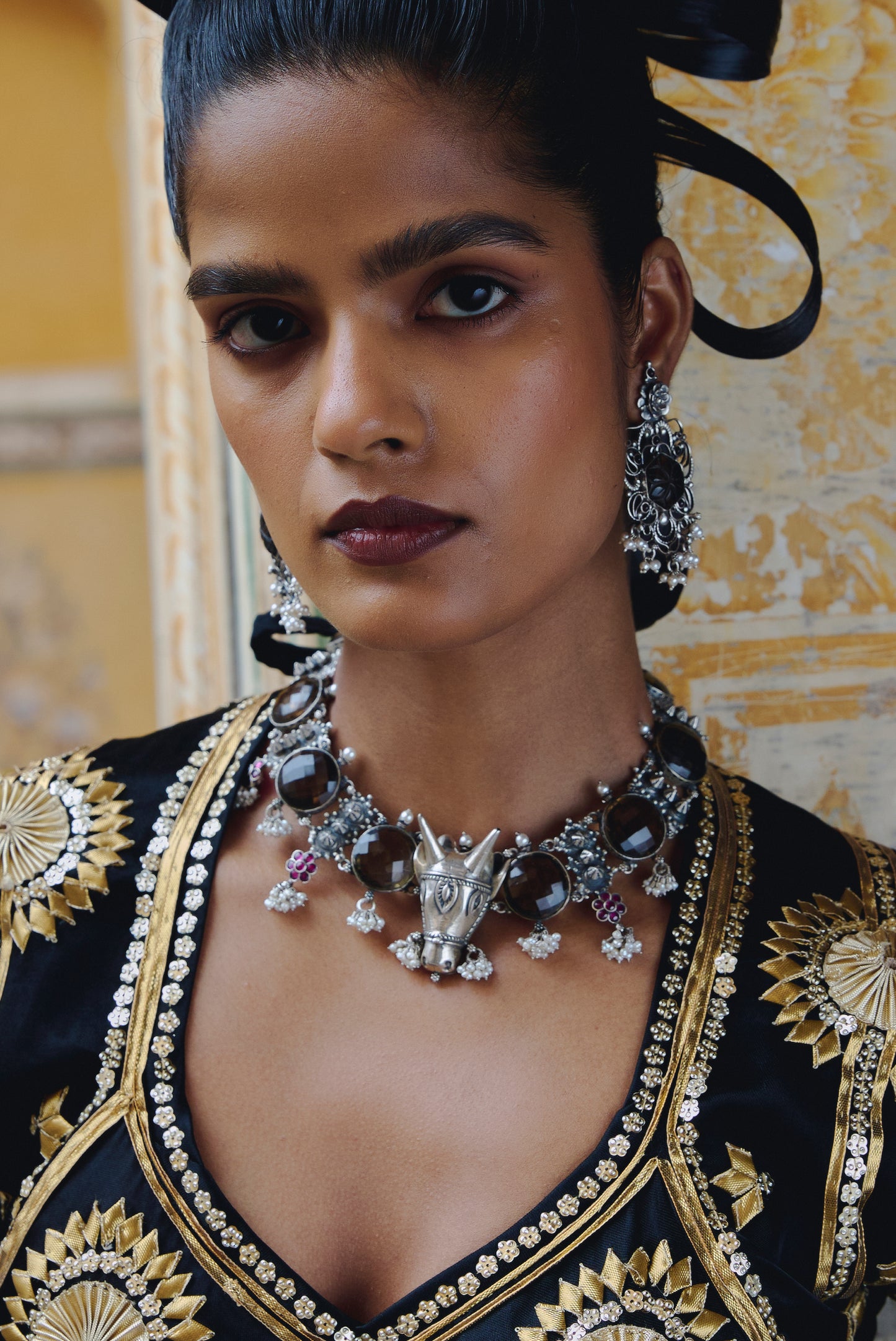 Nandi Pendant Pearl 925 silver Necklace