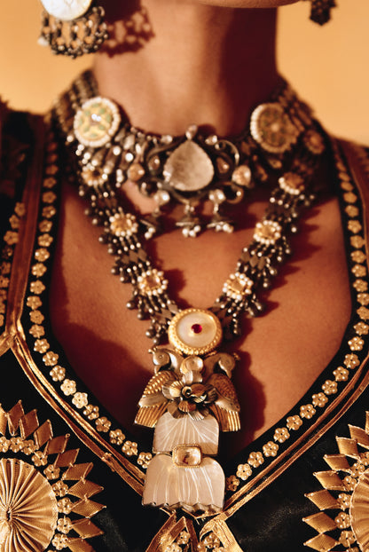 Regal Bloom 925 Silver Choker Necklace