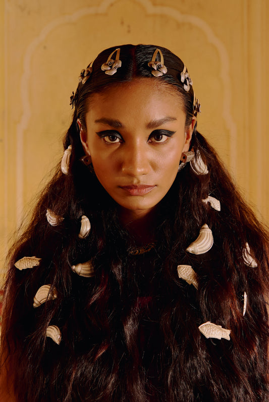 Vintage Rose Hairpin 925 Silver