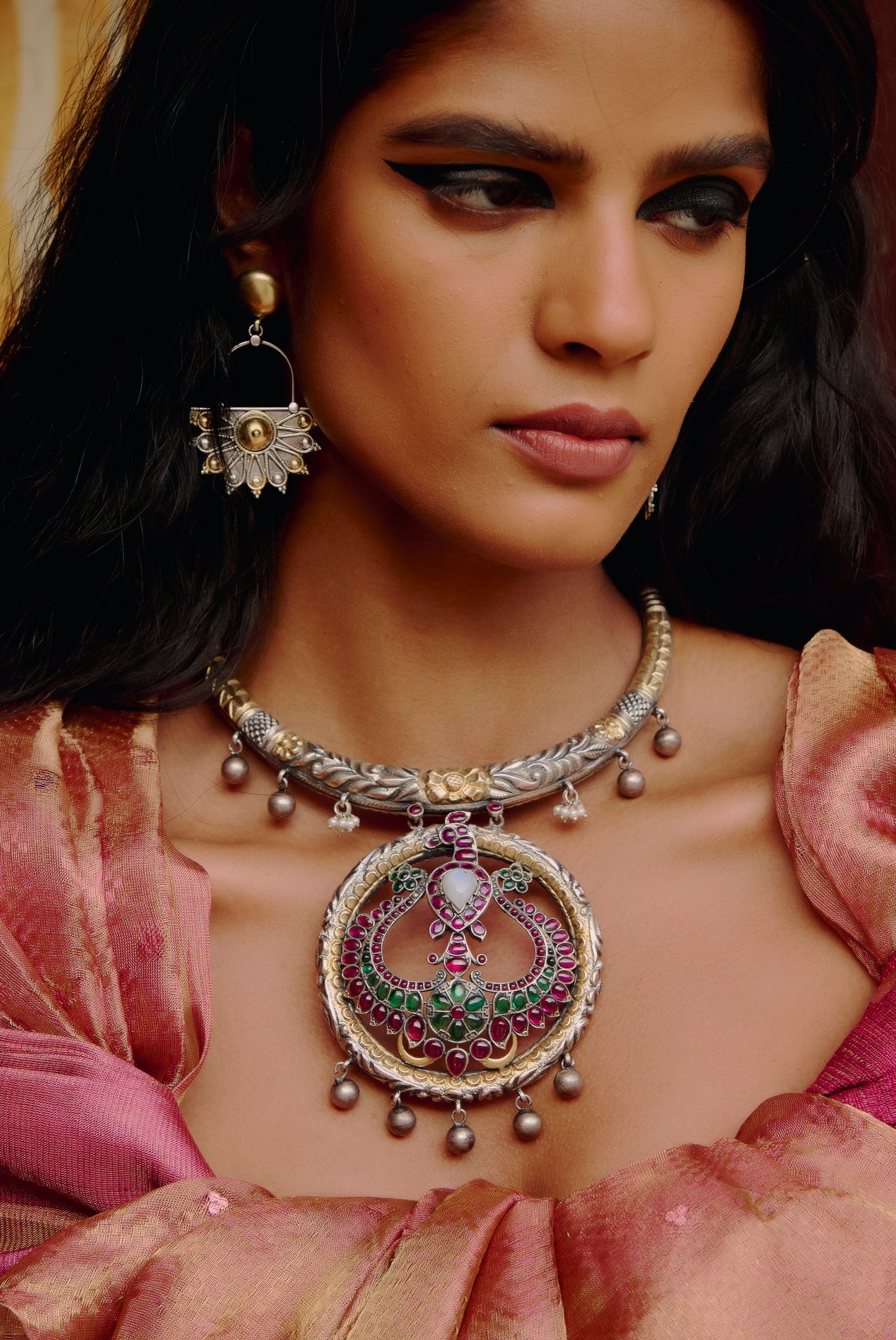 Navratna Necklace 925 silver