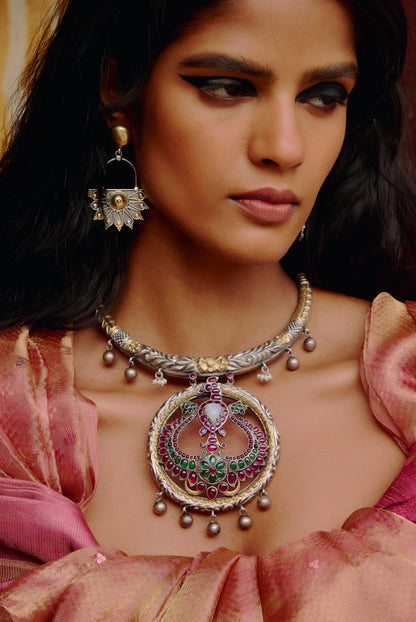 Navratna Necklace 925 silver