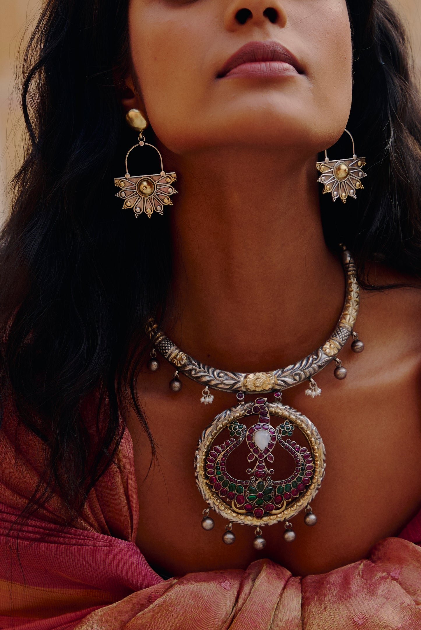 Navratna Necklace 925 silver