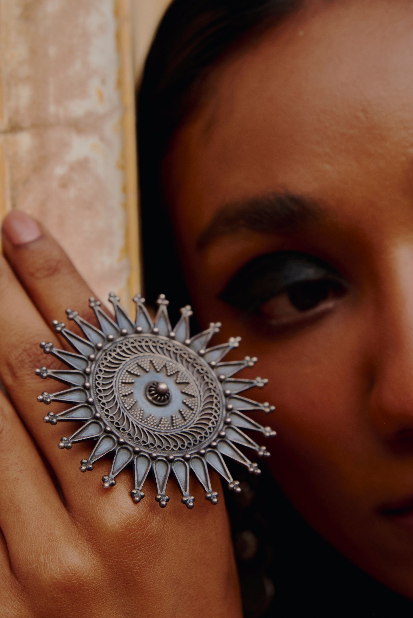 Classic Tribal Pattern 925 Silver Finger Ring