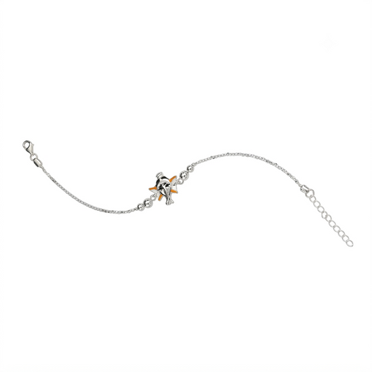 925 Silver Enamel Lord Ganesha Kids Silver Rakhi