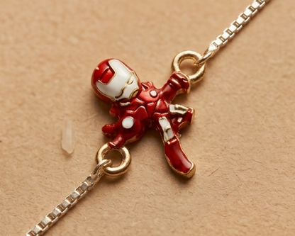 925 Silver Enamel Iron Man Kids Silver Rakhi