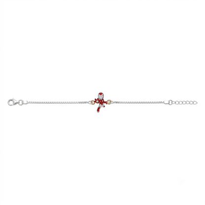 925 Silver Enamel Iron Man Kids Silver Rakhi