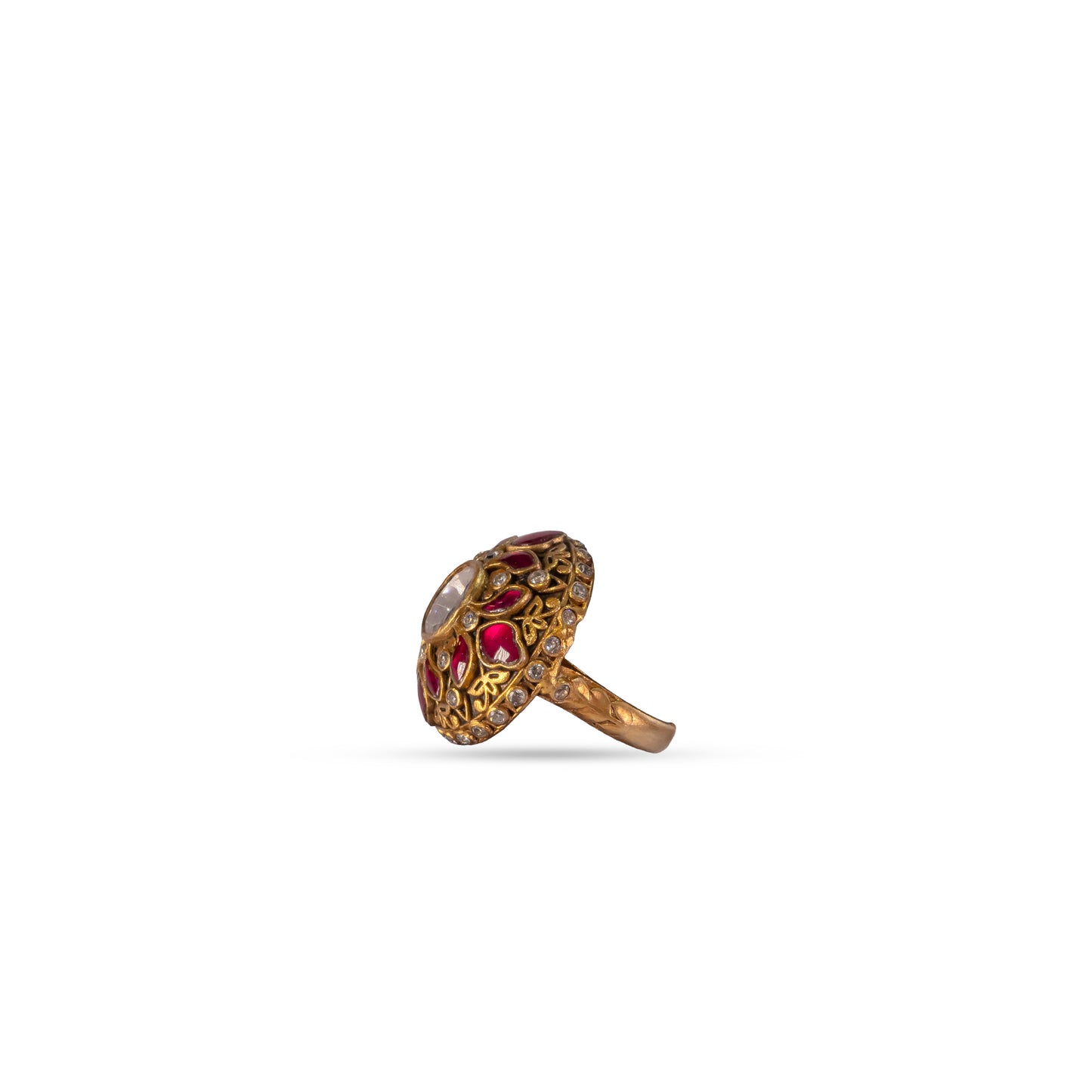 925 Silver Antique Floral Cocktail Ring