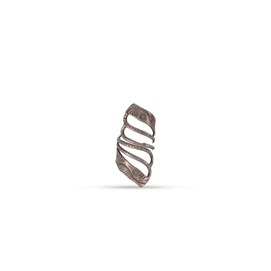 925 Silver Spiral Multi-Band Statement Ring