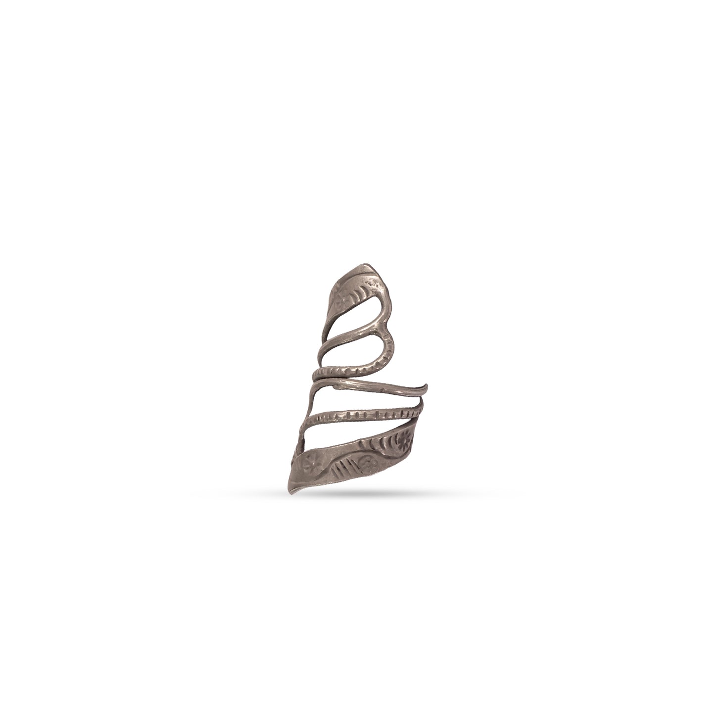 925 Silver Spiral Multi-Band Statement Ring