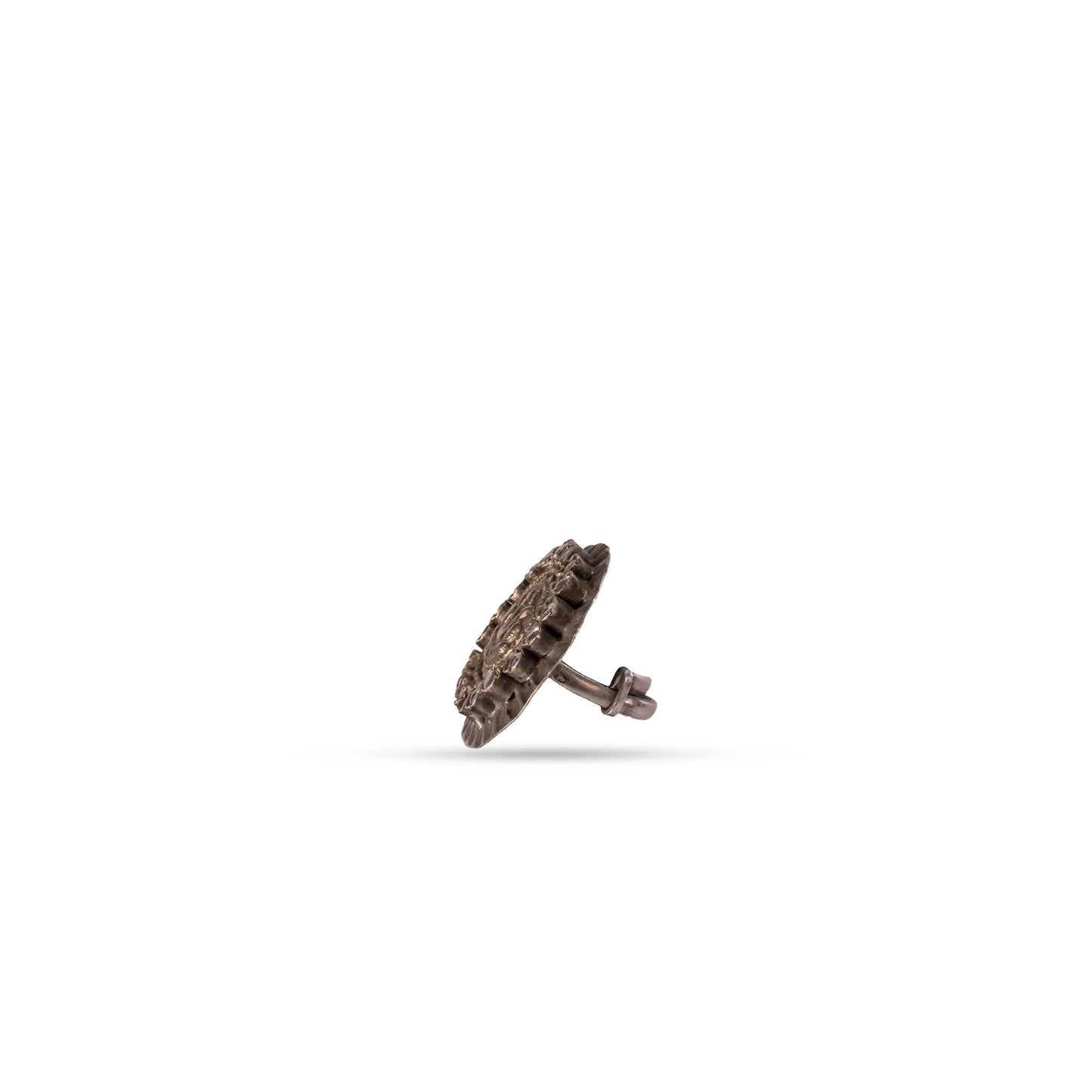 925 Silver Antique Ganesha & Marcasite Statement Ring