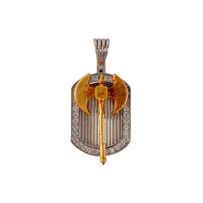 Men's Mixed-Metal Warrior Pendant