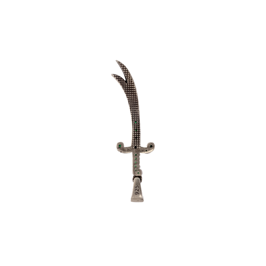 Oxidized Sterling Silver Sword Pendant