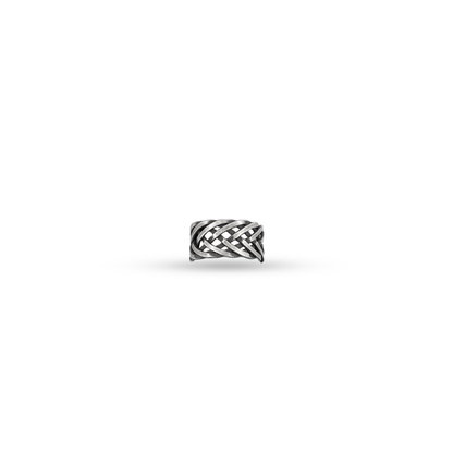 Oxidized Silver Interwoven Celtic Knot Ring