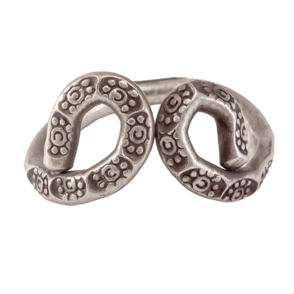Antique Silver Double Loop Ring