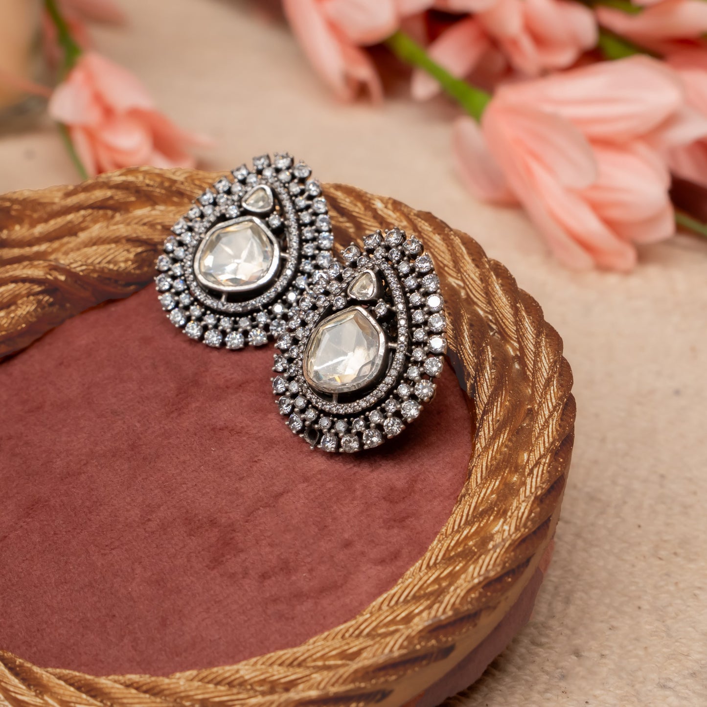 925 Radiant Moissanite Earring