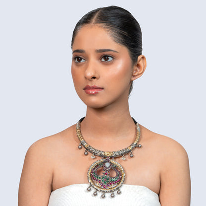 Navratna Necklace 925 silver