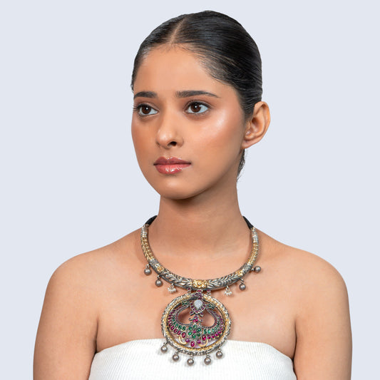 Navratna Necklace 925 silver