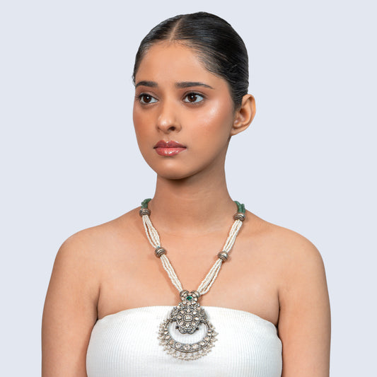 Pearl Cluster Pendant 925 silver  Heritage Necklace
