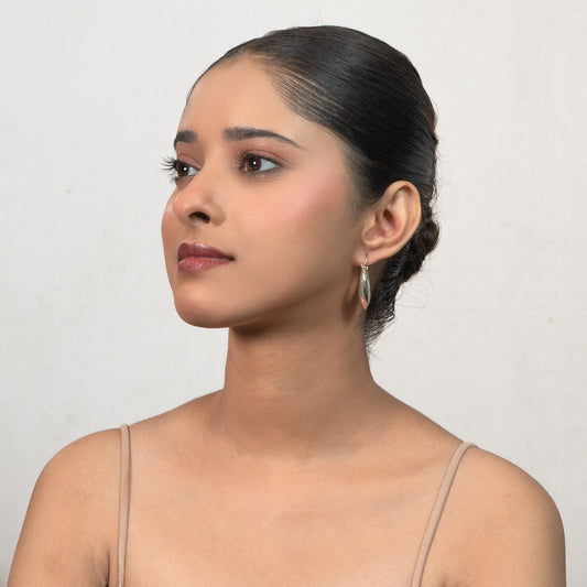 Sleek Tribal Hoop 925 silver Minimal Earrings