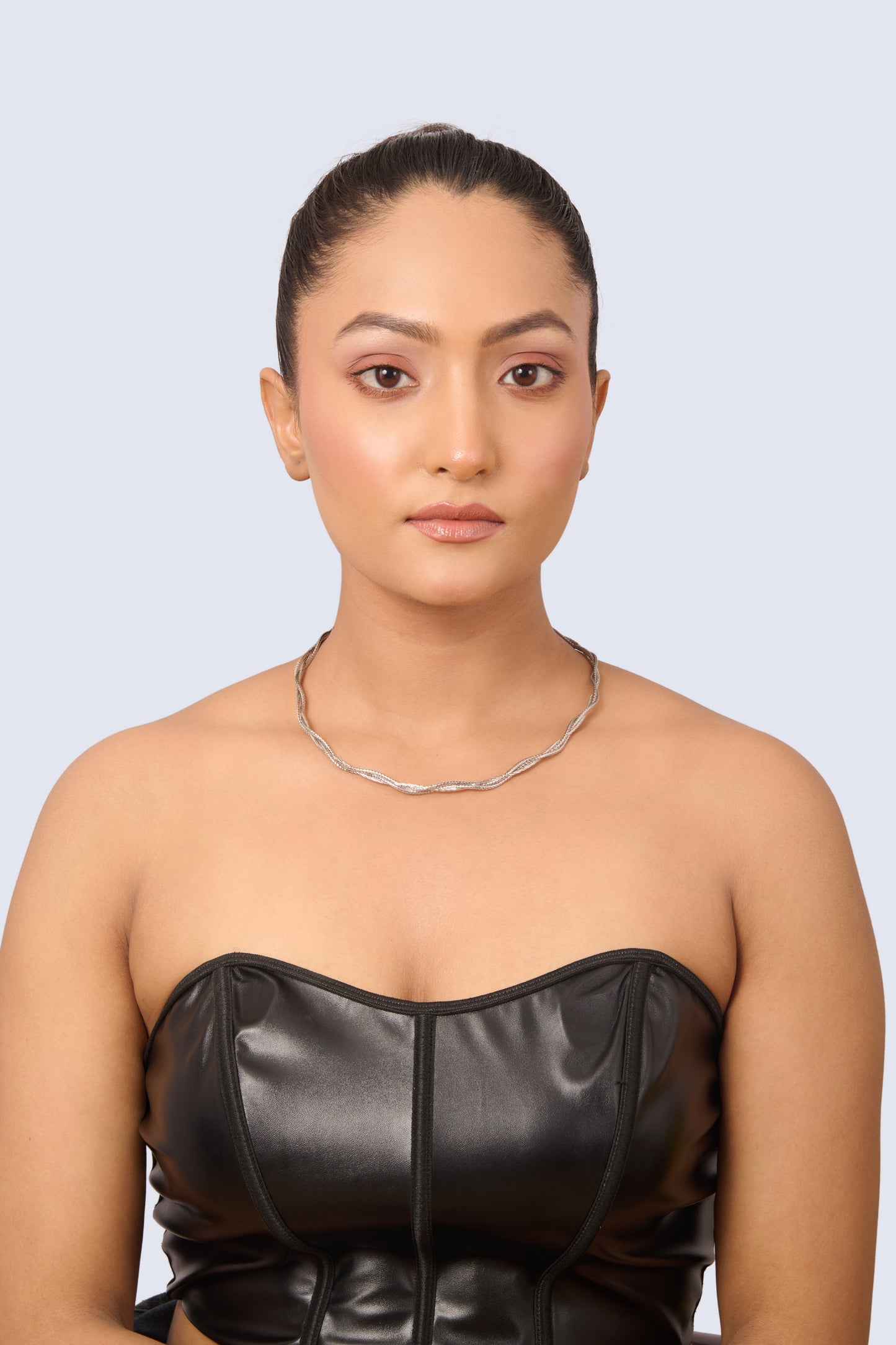 Sterling Silver Twisted Rope Chain Necklace