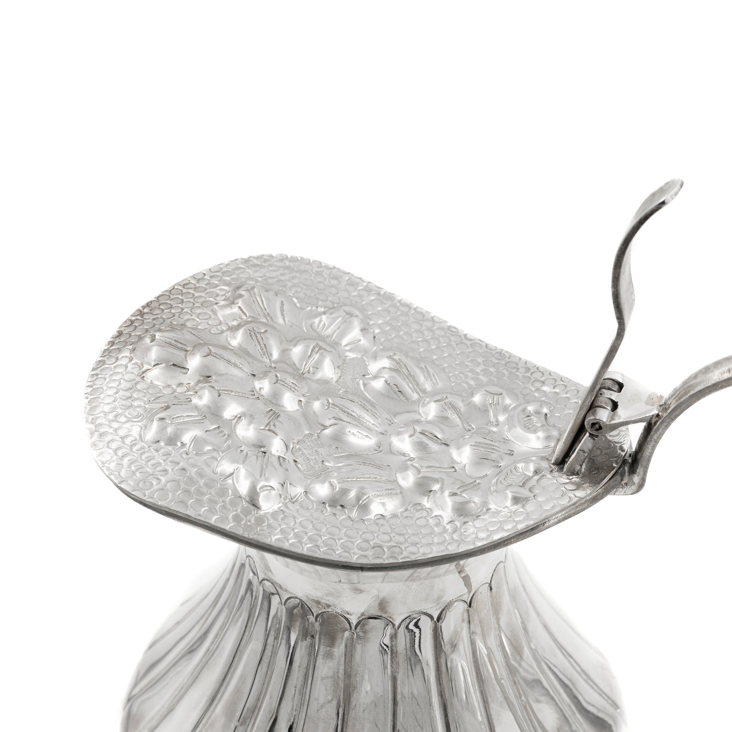 925 Silver Water Jug Set Elegant Floral Design