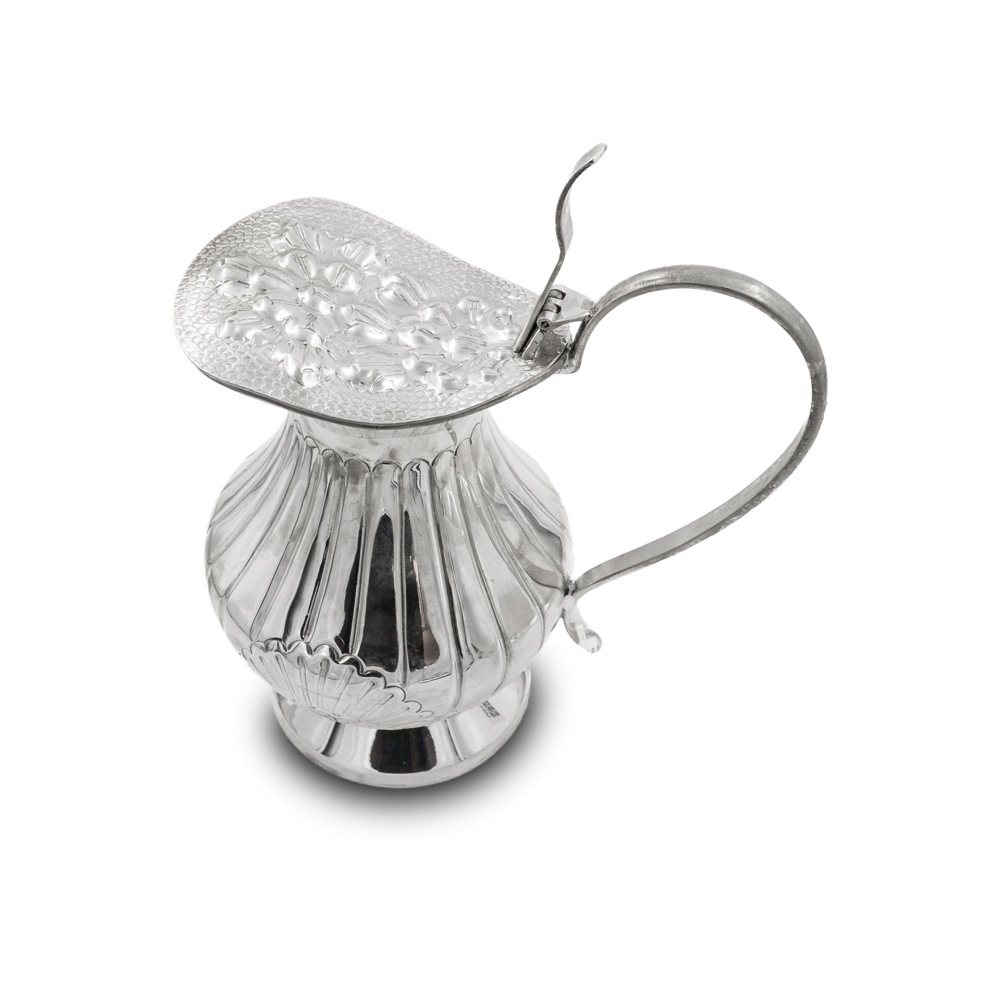 925 Silver Water Jug Set Elegant Floral Design