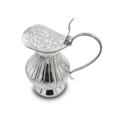 925 Silver Water Jug Set Elegant Floral Design