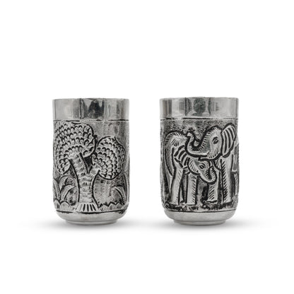 925 silver Elephant Water Jug & Glass Set