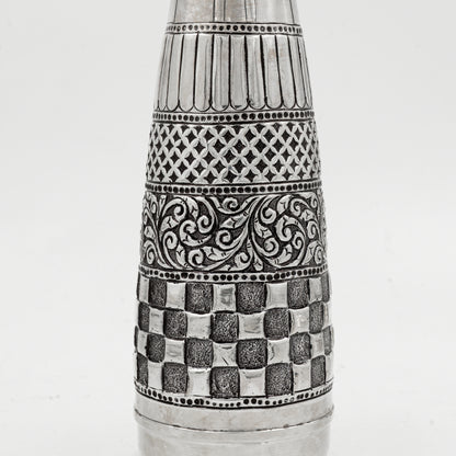 925 silver Designer Check Pattern Water Bottle