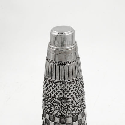 925 silver Designer Check Pattern Water Bottle