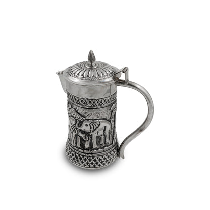 925 silver Elephant Water Jug & Glass Set