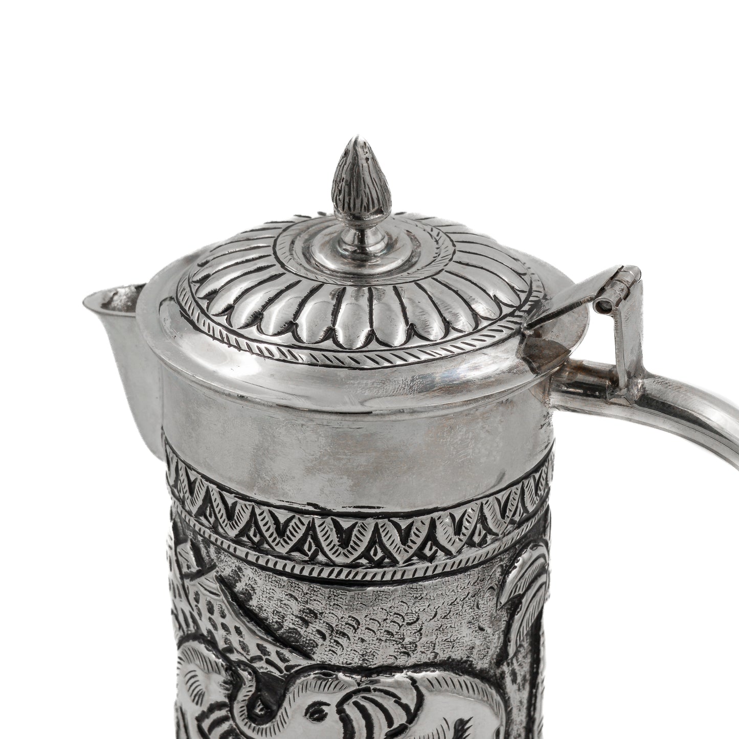 925 silver Elephant Water Jug & Glass Set