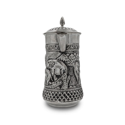 925 silver Elephant Water Jug & Glass Set
