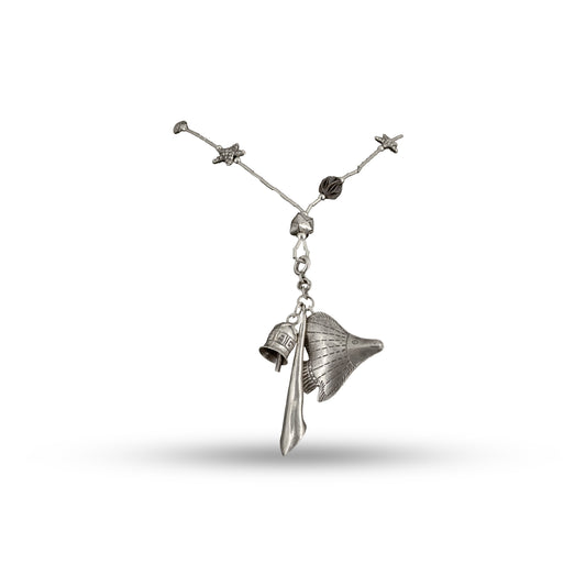 Whimsical Charm Pendant 925 silver Boho Necklace