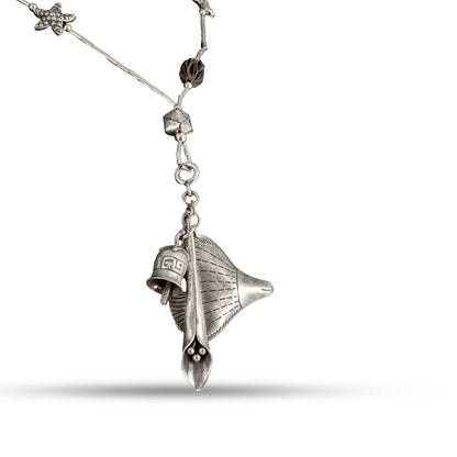 Whimsical Charm Pendant 925 silver Boho Necklace